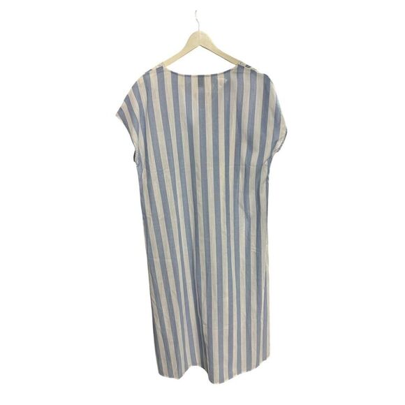 Emery Rose blue and white striped cotton maxi dress, size XL - Picture 3 of 4